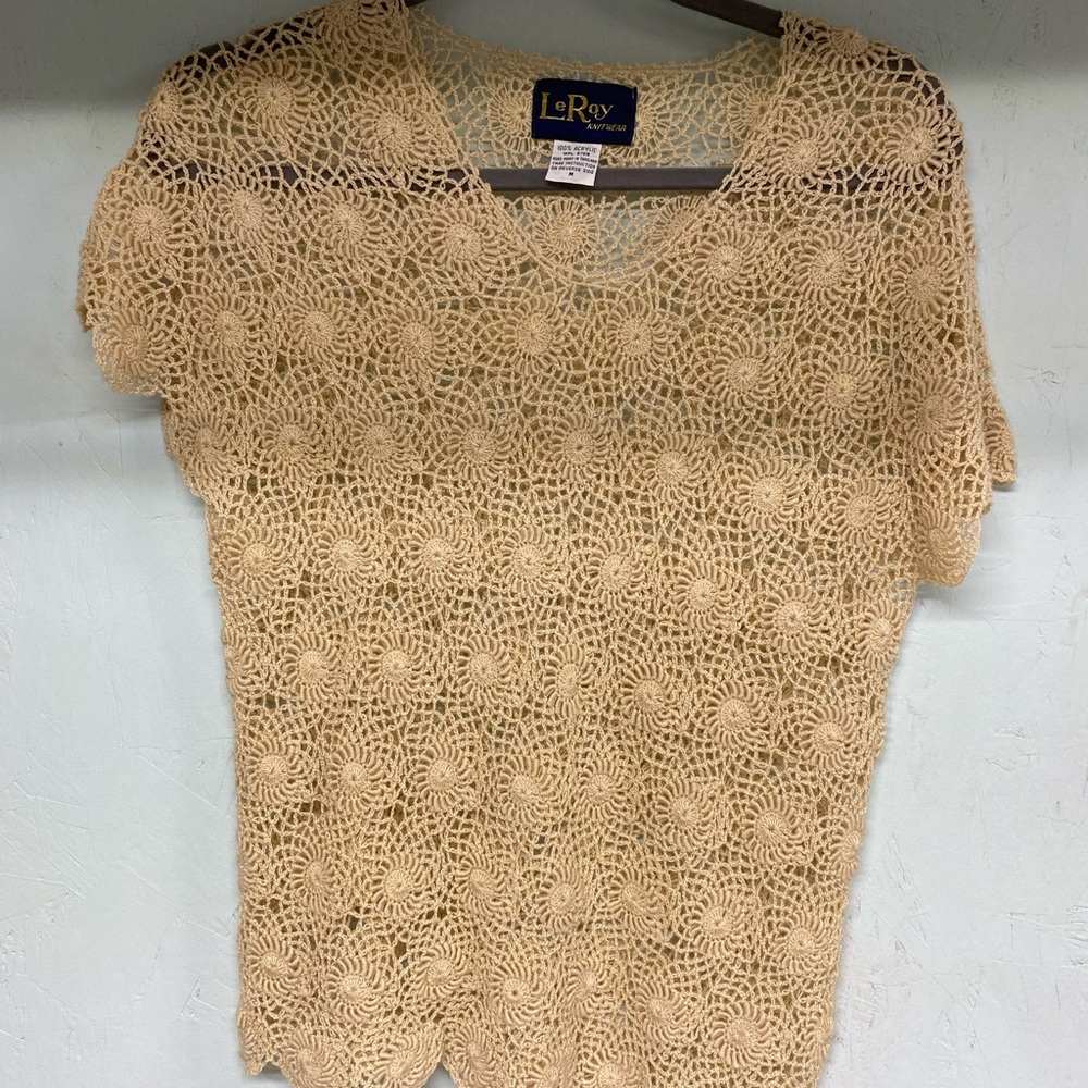 Le Roy crochet knit top